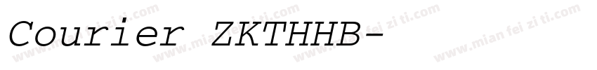 Courier ZKTHHB字体转换